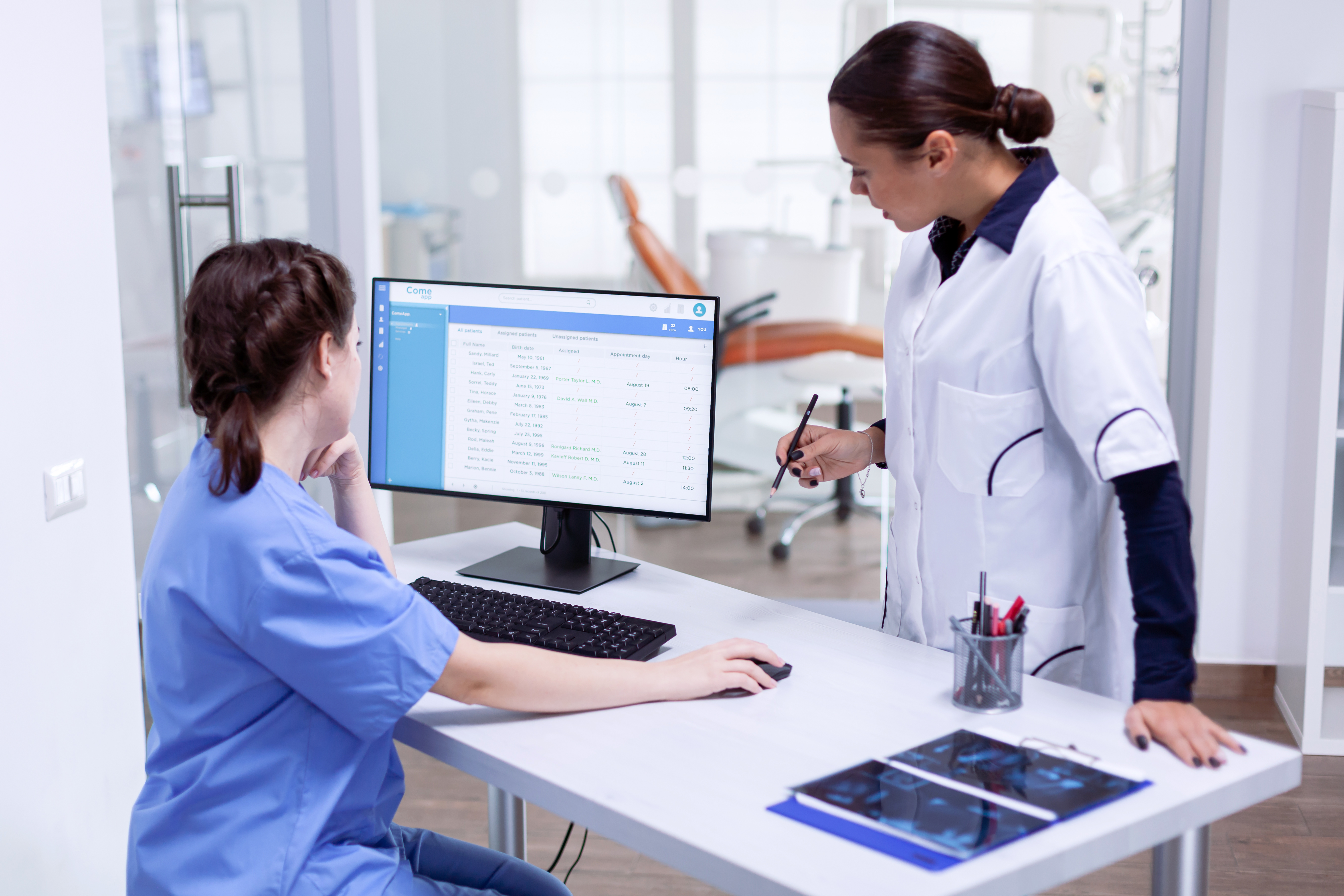 Patient in clinic